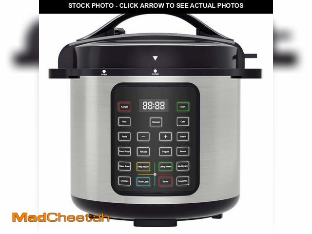 Lot 74-13060613 - EDX Instant Cooker 8 Quart 7-in-1 Electric Pressure Cooker Multi-Function Features &amp; Stainless S...