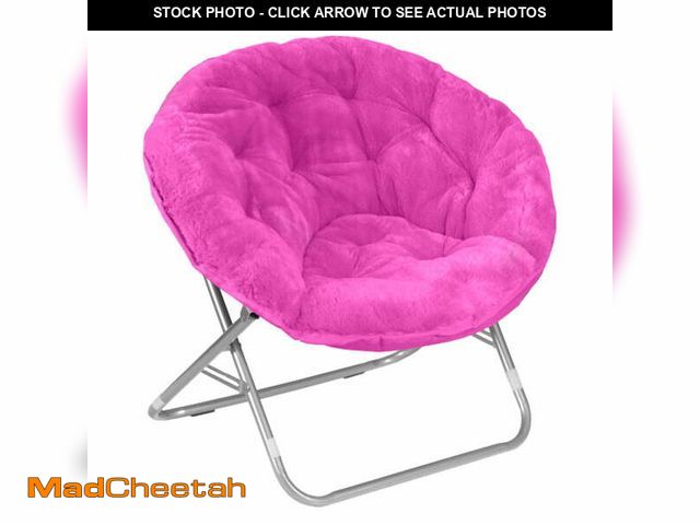 Lot 74-13777653 - Mainstays Faux Fur Saucerâ¢ Chair, Pink - UNUSED