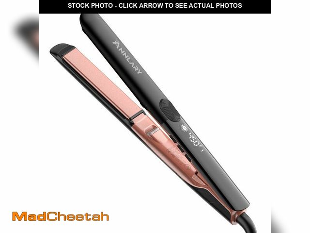 Lot 74-13540095 - Annlary Hair Straightener 1 Inch Flat Iron and Curler 2 in 1 Titanium Ceramic Ionic Dual Voltage Str...