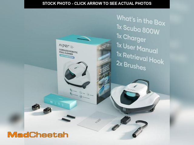 Lot 74-12427003 - Aiper Scuba 800W Cordless Robotic Automatic Pool Cleaner for Above Ground Pools - UNUSED