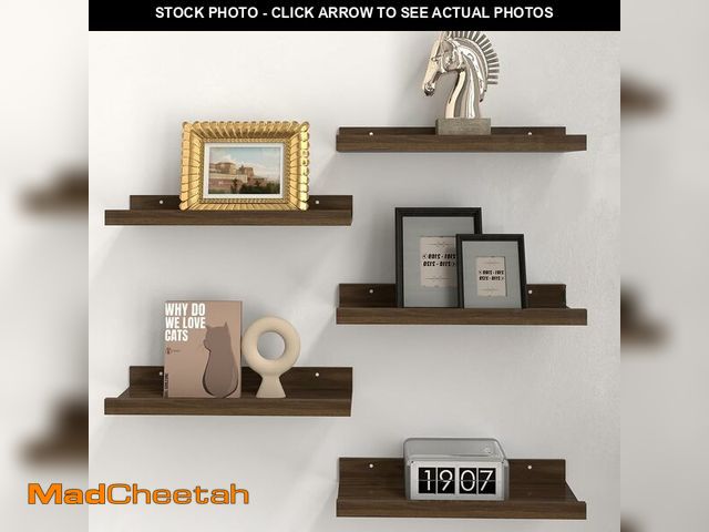 Lot 74-12716598 - RICHER HOUSE 5 Set Floating Shelves for Wall Decor, Book Shelf, Nursery Shelves, Picture Ledge Shelf...