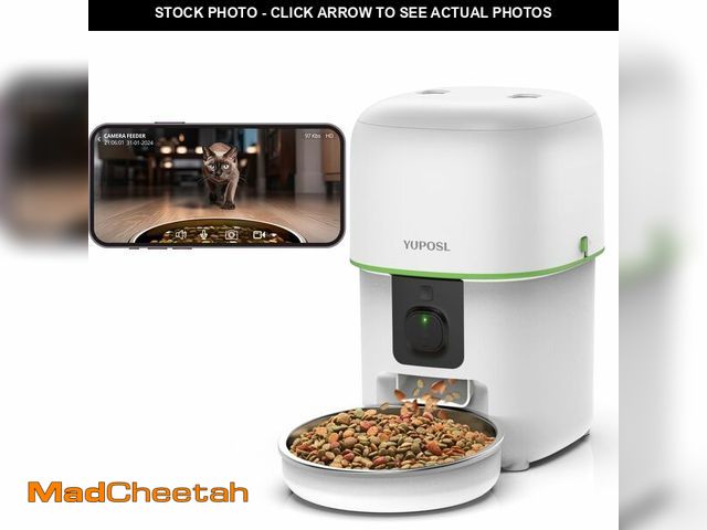 Lot 74-14264730 - Automatic Cat Feeder with Camera - 5G WiFi Auto Cat Food Dispenser, 1080P HD Video with Night Vision...