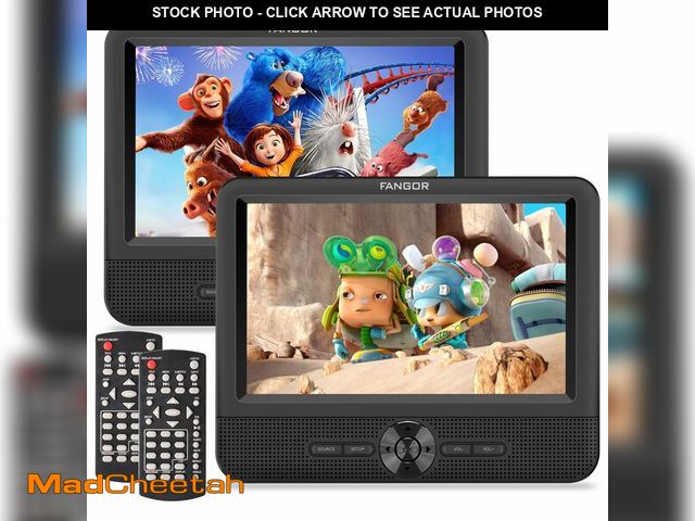 Lot 74-14474076 - Car DVD Player Dual Screen, FANGOR 7.5 Inch DVD Player for Car Play The Same or Two Different Movies...