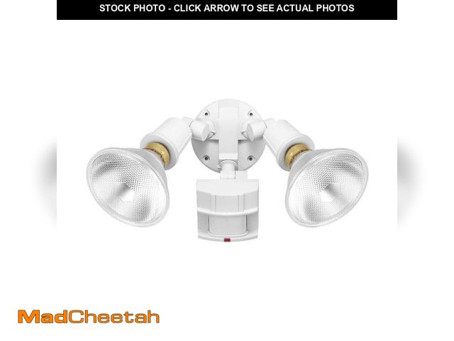 Lot 74-12692222 - Defiant PAR 180ÃâÃÂ° Adjustable Gray 2-Head Motion Sensor Security Weather Resistant Flood Light...