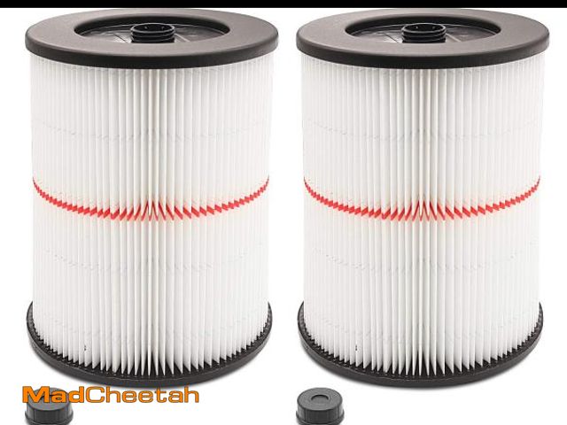 Lot 74-12302242 - 2 Pack Cartridge Filter for Craftsman 17816 9-17816 Wet/Dry Air Filter Replacement Part fit 5/6/8/12...