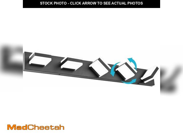 Lot 74-13040836 - SOLFART Bathroom Lighting Fixtures, Bathroom Vanity Lights Over Mirror, Matt Black 5 Lights, Light F...