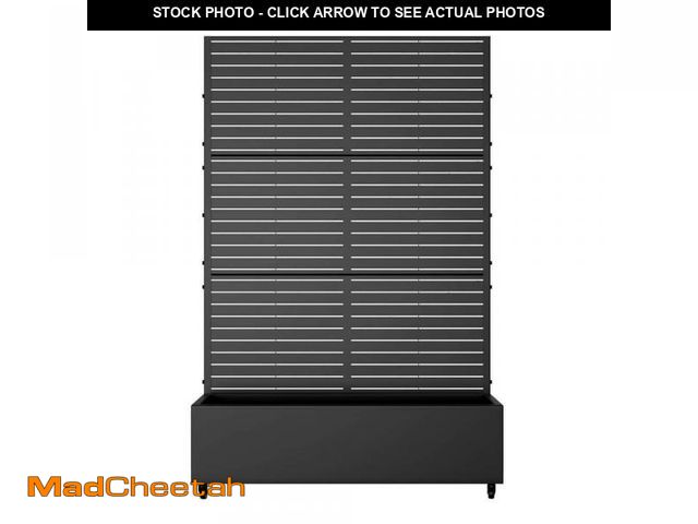 Lot 74-12105403 - Lumioca 1 Piece 71.37 in. H x 46.8 in. W Black Metal Rectangle Outdoor Planting Box with Climbing Fr...