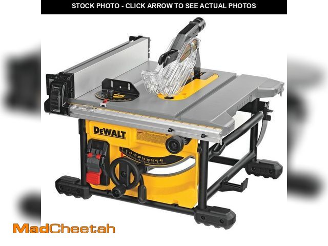 Lot 74-12795224 - DEWALT 15 Amp Corded 8-1/4 in. Compact Portable Jobsite Tablesaw (Stand Not Included) - UNUSED