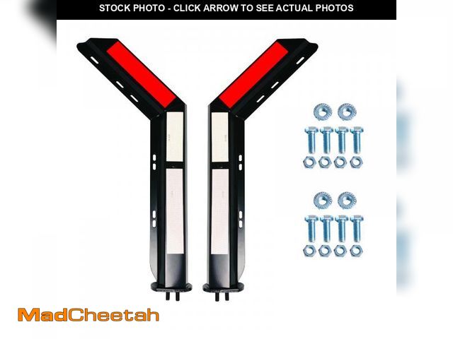 Lot 74-12419203 - ANAQA 2 Pack Angled Mudflap Hangers Brackets Mud Flap Holder Mounting Kit 30" Length Spring Loaded w...