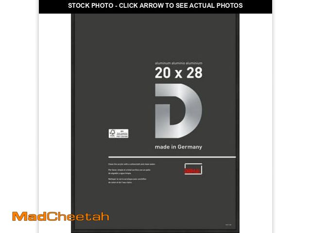 Lot 74-12421021 - DEHA Design 20x28 Picture Frame Boston Jet Black Aluminum Metal Frame with Shatter Resistant Acrylic...