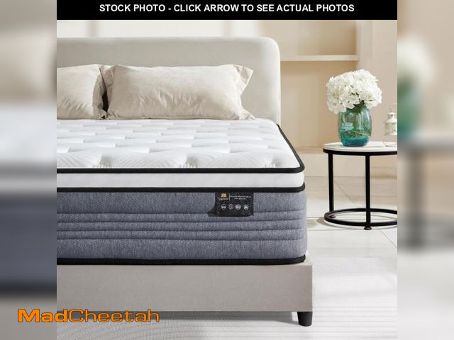 Lot 74-12165403 - Vipcute King Mattress, 12 Inch King Size Mattresses, 12 Inch Hybrid Pocketed Coil Mattress in a Box ...