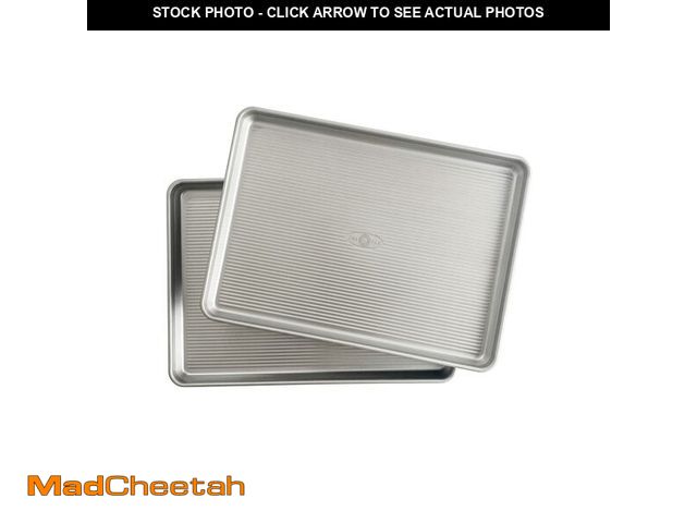 Lot 74-12443777 - USA Pan Bakeware Half Sheet Pan, Set of 2 Baking Sheets, Aluminized Steel - UNUSED