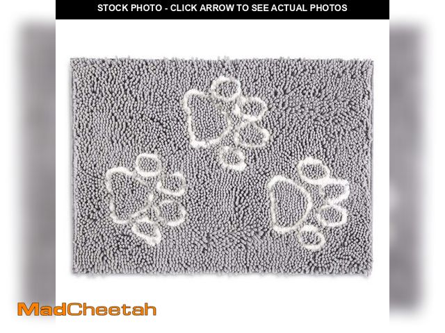 Lot 74-14362355 - Comfy Pooch Clean Paw Gray/White 21 in. x 30 in. Door Mat For Pets - UNUSED