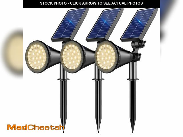 Lot 74-12709226 - APOMAO Solar Lights Outdoor Waterproof, 36 LEDs Adjustable Solar Spot Lights Outdoor, 2-in-1 Solar P...
