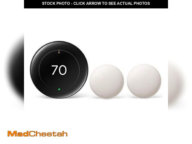 Lot 74-14222878 - Google Nest Learning Thermostat (4th Gen) with Nest Temperature Sensor (2nd Gen) 2-Pack - Polished O...
