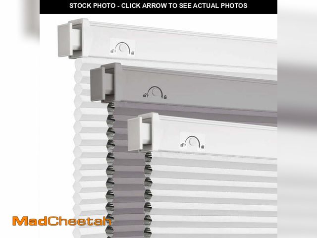Lot 74-14322572 - Grandekor Cordless Cellular Shades, No Tools No Drill Blackout Honeycomb Shade, white 46" x 48" - UN...