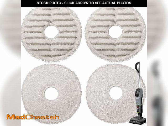 Lot 74-14266863 - EVKLN 4 Pack Mop Pads for Bissell SpinWave + Vac All-in-One Powered Spin 3764 and 37643 - USED