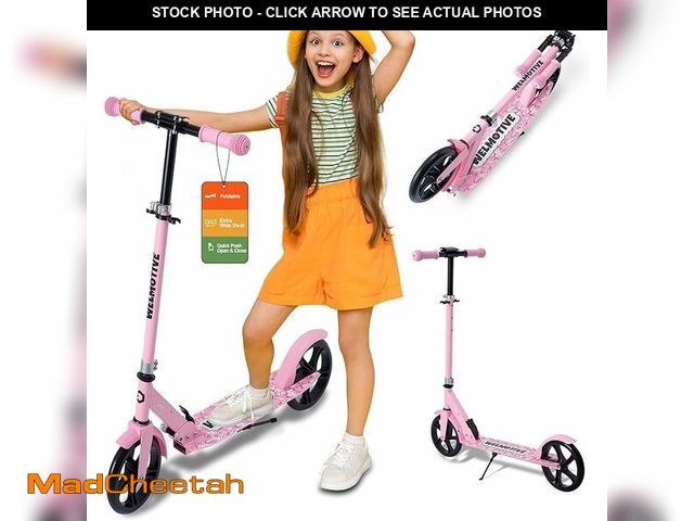 Lot 74-12597332 - Welmotive Scooter for Kids Ages 6+, Teens &amp; Adults, Lightweight Kick Scooter 3 Adjustable Height...