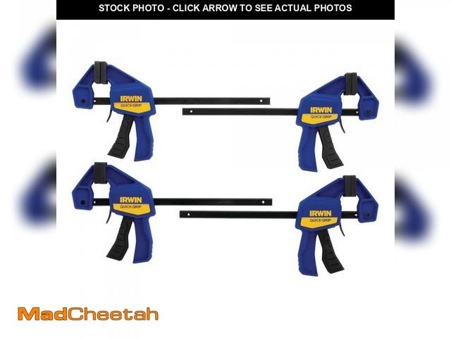 Lot 74-12308262 - IRWIN QUICK-GRIP 1964758 One-Handed Mini Bar Clamp 4 Pack, 6" - USED