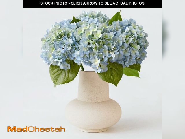 Lot 74-14387456 - ZYTUYO 20" 4PCS Artificial Light Blue Hydrangea Flowers Large Faux Latex Real Touch Fake Hydrangeas ...
