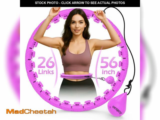 Lot 74-13544524 - JLoibao Weighted Hula Circle with 26/32 Links(56-66 Inch) for Adults Weight Loss, Infinity Fitness H...