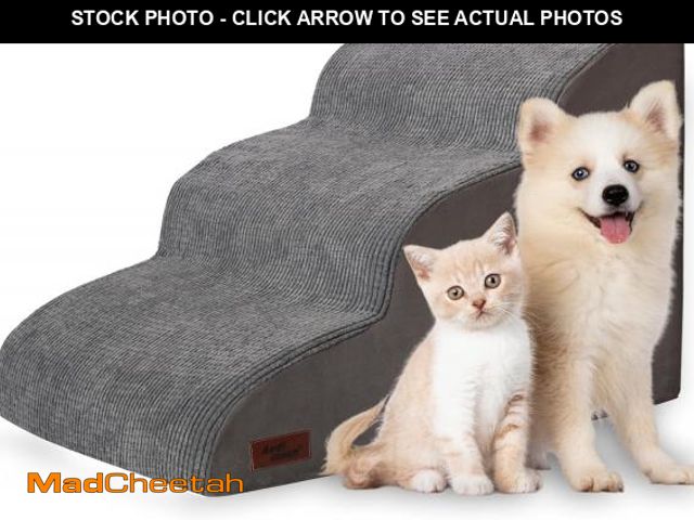 Lot 74-12487781 - 3 Tiers Dog Ramp and Stairs for Beds Or Couches - Non-Slip Sturdy Pet Steps - for Small Dogs to get ...