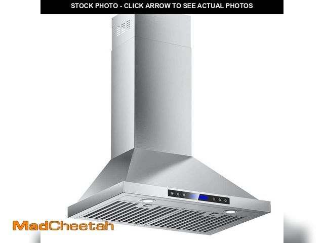 Lot 74-13112706 - INATECK 30 in. 900 CFM Convertible Wall Mount Downdraft System in Stainless Steel with Remote Contro...
