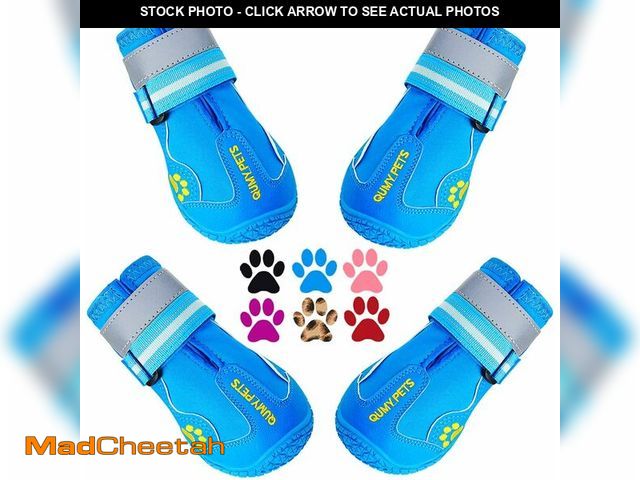 Lot 74-13719016 - QUMY Dog Shoes for Large Dogs, Medium Dog Boots &amp; Paw Protectors for Winter Snowy Day, Summer Ho...