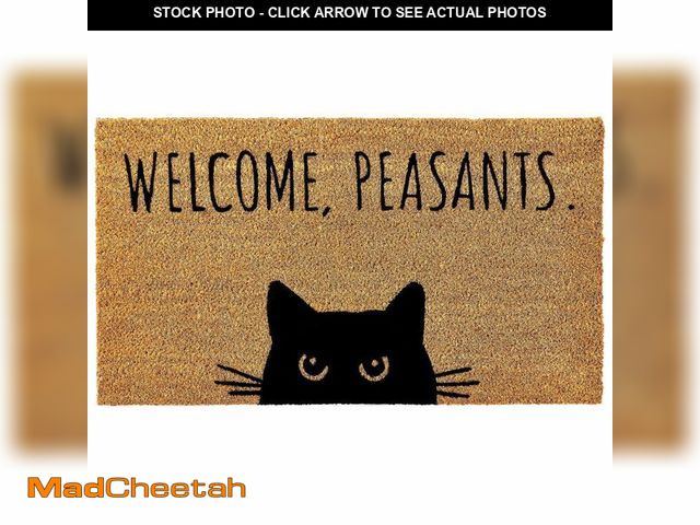 Lot 74-12713582 - KANKUN Coco Coir Door Mat with Heavy Duty Backing, Welcome Doormat (17" x 30"), Doormat Entrance (We...