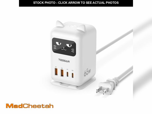 Lot 74-14386280 - USB C Charger Block PD 65W, TESSAN Charging Station for Multiple Devices, Desktop Tower Charger with...