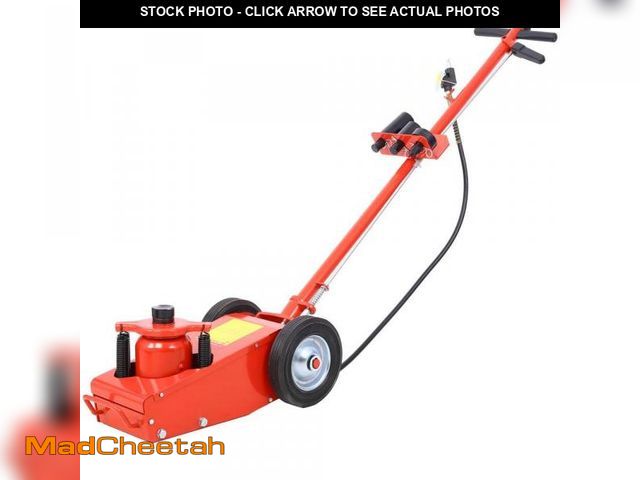 Lot 74-12362664 - Amucolo 35 Ton Red Hydraulic Floor Jack Air-Operated Axle Bottle Jack with 4 Extension Saddle Set Bu...