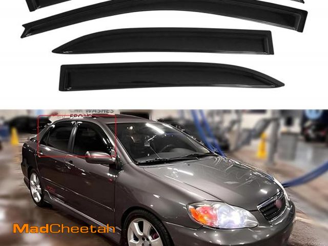 Lot 74-12352287 - AceRide Window Visors for Toyota Corolla Sedan 2003 2004 2005 2006 2007 2008, Window Deflector Rain ...