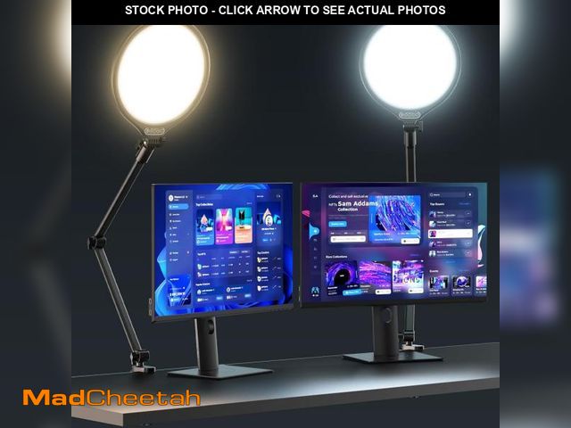Lot 74-12332953 - UBeesize 10" Key Light for Streaming, Desk Ring Light with Adjustable Arm (1 Pack), Zoom Lighting fo...