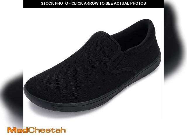 Lot 74-12444327 - WHITIN Fashion Men's Wide Toe Box Barefoot Sneakers Slip on Canvas Casual Minimalist Zero Drop Sole ...