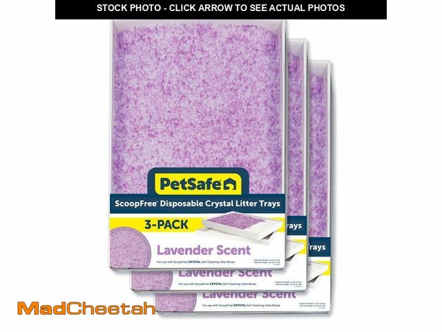 Lot 74-13802594 - PetSafe ScoopFree Disposable Crystal Cat Litter Tray - Easy Cleaning Box - Refill Tray for Automatic...