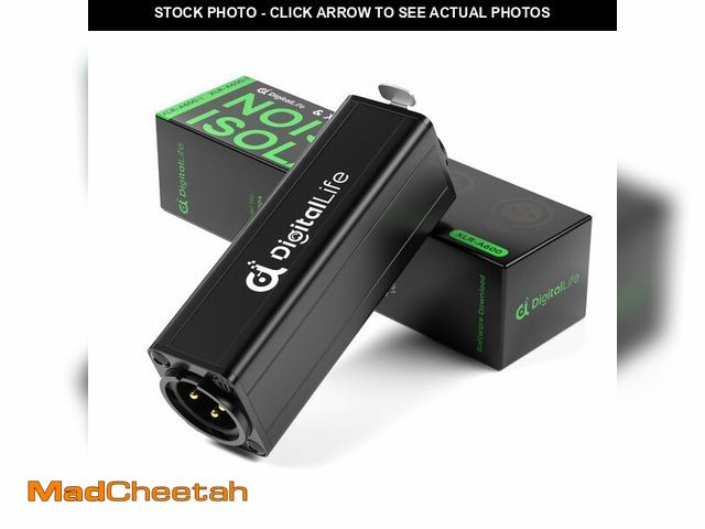 Lot 74-13568228 - DigitalLife Single-Channel XLR Audio Ground Loop Noise Isolator - Hum Eliminator - Passive, XLR-A600...