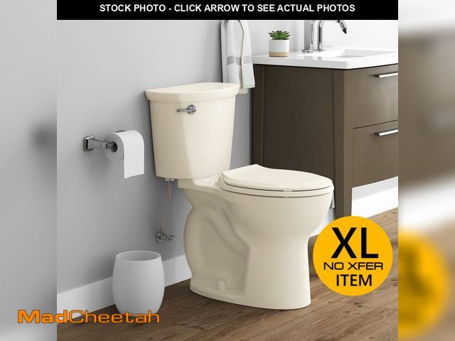 Lot 74-14593224 - American Standard Cadet 12 in. Antimicrobial 2-Piece 1.28 GPF Single Flush Chair Height Round Toilet...