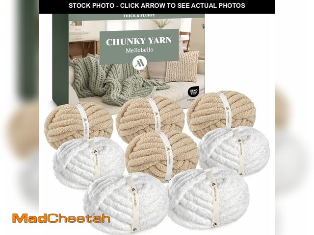 Lot 74-13709906 - Jumbo Chenille Chunky Yarn for Crocheting - Super Bulky Fluffy Chunky Yarn for Hand Knitting - Extra...
