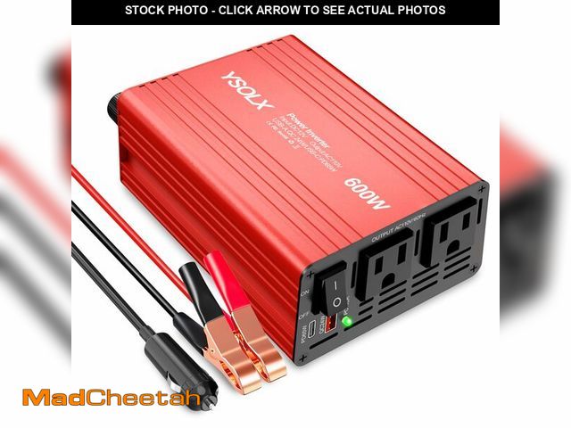 Lot 74-12707794 - YSOLX 600W Power Inverter, DC 12V to 110V AC Car Inverter with Dual USB C/A Fast Car Charger Adapter...