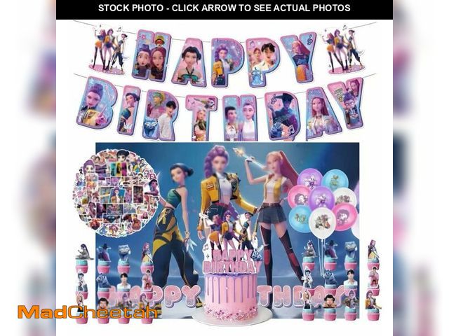 Lot 74-14206763 - Birthday Decorations Set, Theme Party Supplies with Happy Birthday Banner Supplies Decorations Lette...