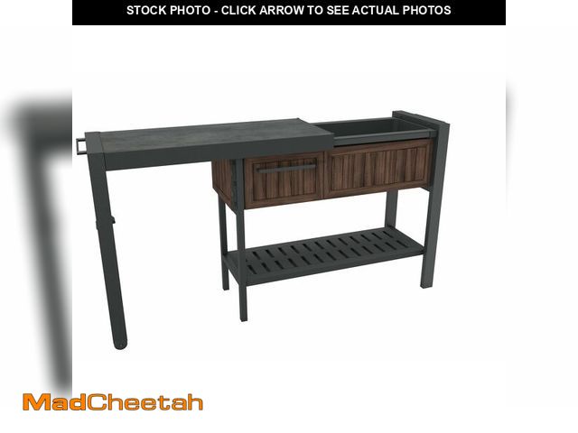 Lot 74-14610954 - Keter Extendable Outdoor Bar Cart with Hidden Cooler, Storage Drawers &amp; Prep Surface Ã¢â¬â Mo...