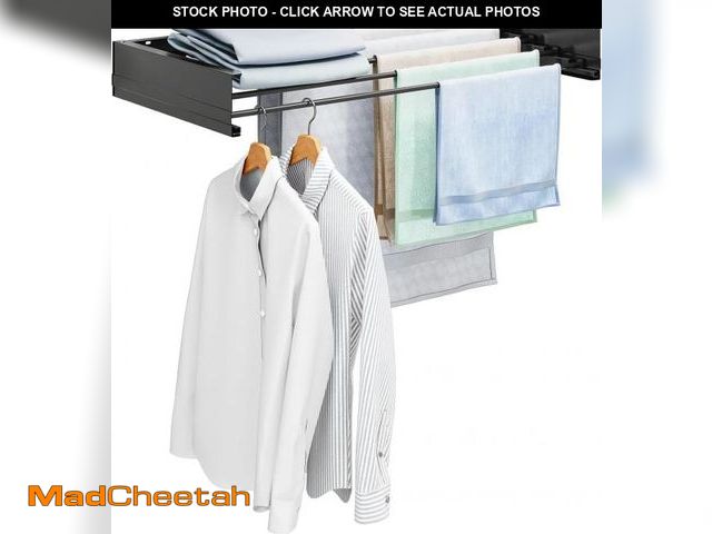 Lot 74-12509908 - APEXCHASER Wall Mounted Clothes Drying Rack, Foldable Wall Mount Laundry Rack Folding Indoor, Drying...