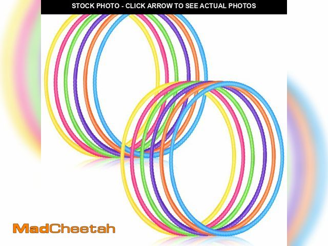 Lot 74-14213795 - Sratte 12 Pcs Toy Hoop for Kid Detachable Adjustable Toy Hoop Colored Hoop Exercise Ring Plastic Cir...