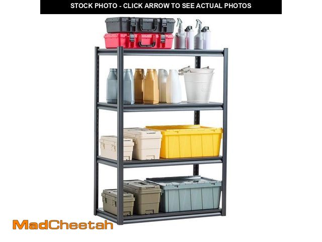 Lot 74-14559308 - VEVOR Steel Storage Shelves, 2400 lbs., 4 Tier Garage Storage Shelving, 20in. D x 40in. W x 57in. H ...