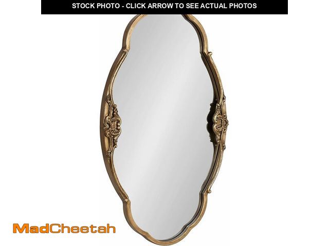 Lot 74-14203072 - Kate and Laurel Novella Glam Ornate Mirror, 18x30, Gold, Traditional Baroque Inspired Wall Decor - U...