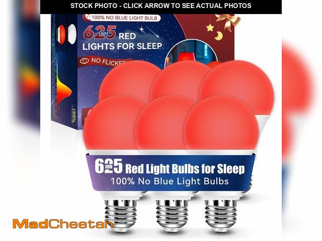 Lot 74-14337610 - Neporal Red Light Bulbs for Sleep 9W, 100% Blue Light Blocking Night Light, 625nm Red Light Bulb for...