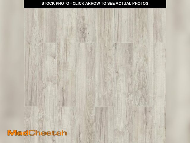 Lot 74-12300105 - (PALLET OF 10 BOXES) TrafficMaster Lakeshore Pecan Stone 7 mm T x 7.6 in. W Laminate Wood Flooring (...
