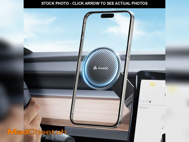 Lot 74-14056648 - andobil Upgrade Tesla Phone Mount [Strong Magnet &amp; Foldable] MagSafe Car Mount for Tesla New Mod...