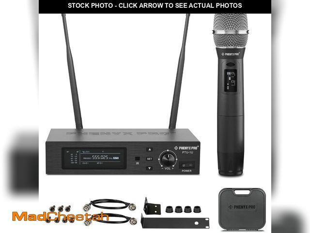 Lot 74-12976499 - Phenyx Pro True Diversity Wireless Microphone System w/ 1000 Tunable Channels, Single Cordless Mic S...