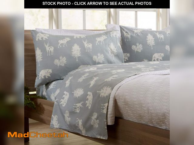 Lot 74-12307304 - Great Bay Home 4-Piece Full Microfiber Sheet Set Lodge-Printed Ultra-Soft Wrinkle &amp; Fade-Resista...